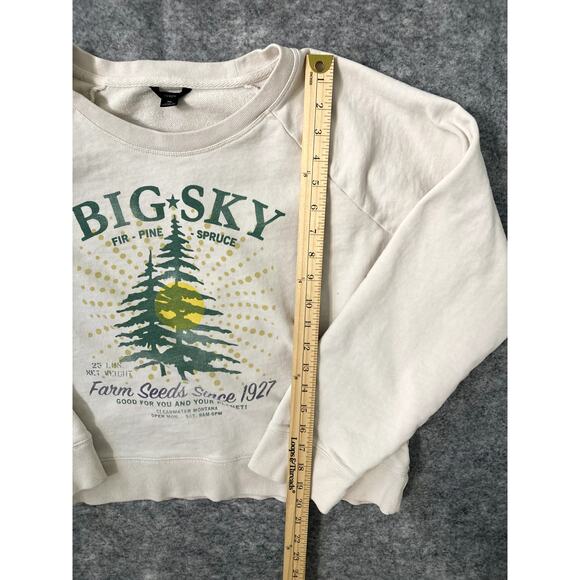 J. Crew Sweater Unisex XL Big Sky Clearwater Montana Cream Pullover Hiking - Picture 4 of 6